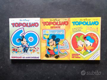 TOPOLINO 60 ANNI INSIEME e altri 2 pezzi DISNEY[A]