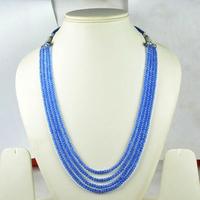 Collana torchon di 4 fili di Tanzanite sfaccetta