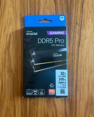 Crucial Pro RAM 32GB Kit (2x16GB) 6400MHz CL32