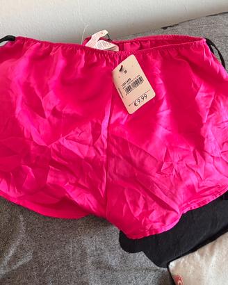 Pantaloncino Tezenis fucsia satinato con laccetti