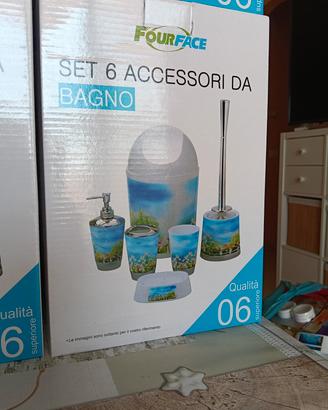 set 6 accessori da bagno