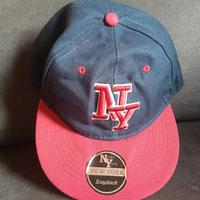 Cappellino a tesa larga New York Blu rosso 58 cm