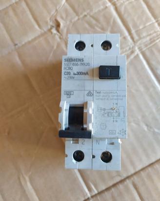 RCBO Siemens 5SU1656-7KK20 Inter. Magnetotermico