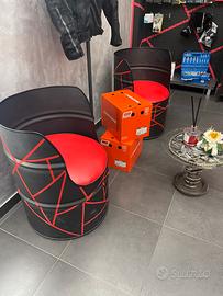 Salottino completo poltrone tavolino artigianale