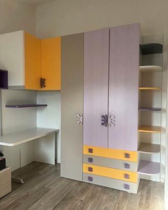 Armadio componibile per bambina/ragazza legno