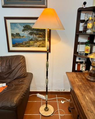 Piantana Anni ‘50, stelo ottone e onice