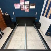 Struttura letto + comodini IKEA MALM