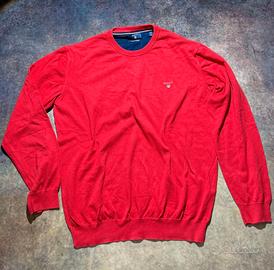 Maglione GANT uomo XL rosso girocollo