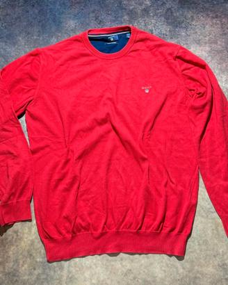 Maglione GANT uomo XL rosso girocollo