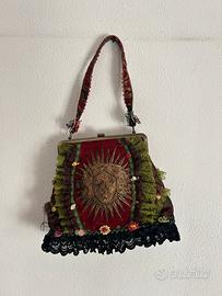 Borsa vintage ricamata stile etnico / boho