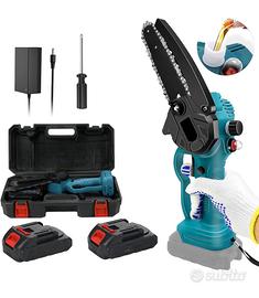 Motosega a Eletrrica 8 Pollici con 2 Batterie