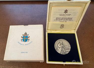 Medaglia di argento del Vaticano Papa