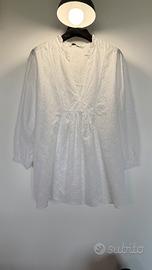 Camicia donna Zara, Scollo a V con ruches