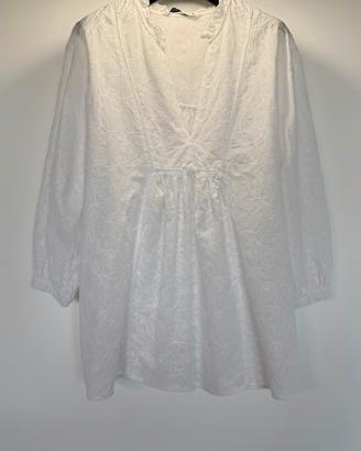 Camicia donna Zara, Scollo a V con ruches