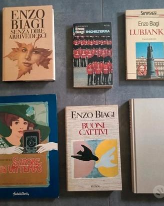 Lotto sei libri Enzo Biagi 
