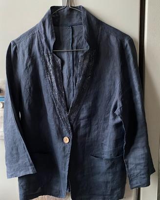 Blaser lino e seta