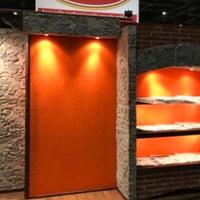 STAND FIERISTICO-pareti, mobili, pavimento, luci