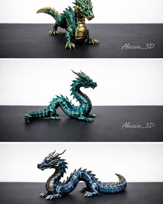 Drago giapponese stampato in 3D