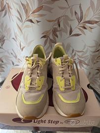 Sneakers Timberland Beige con dettagli giallo fluo