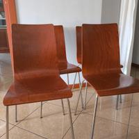 set 4 sedie in legno
