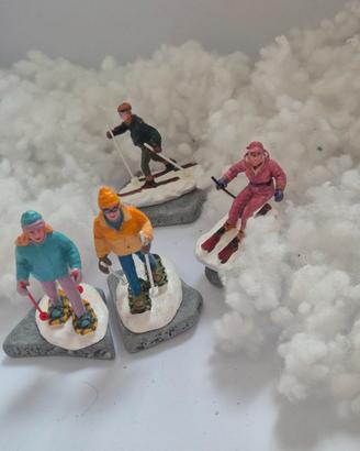 Lemax – Lotto 4 personaggi sport invernali