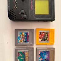 Nintendo Game boy e 4 giochi originali vintage