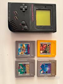Nintendo Game boy e 4 giochi originali vintage
