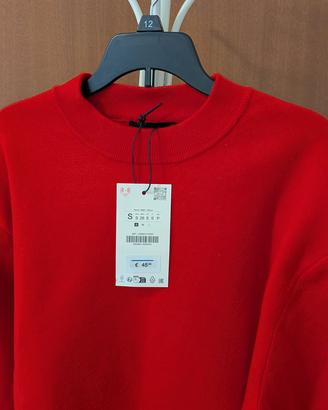 Vestito in maglia con spalla bassa zara nuovo T.S