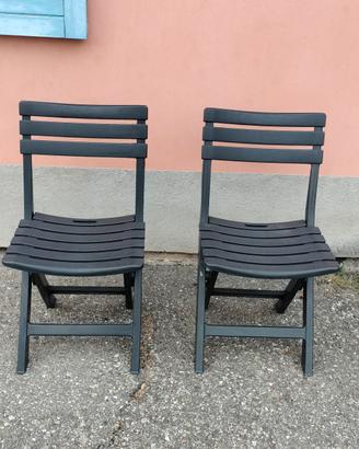 coppia di sedie pieghevoli 