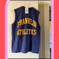 Felpa senza maniche con etichetta tg. M