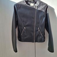 Giacca ecopelle nera 12/13 anni