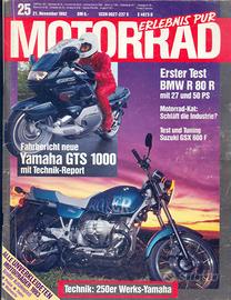 Rivista tedesca MOTORRAD numero 25 del 1992