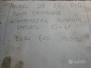 Differenziale post rapporto 10-41 pajero 05 3.2