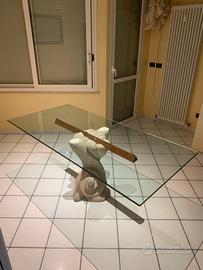 Tavolo Di Cristallo Da Pranzo/Soggiorno X 8 Sedie