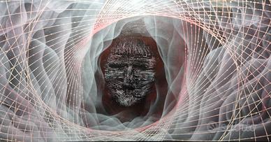 Dipinto acrilico spray su tela cm 130x60