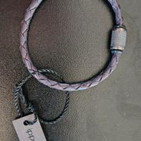 Braccialetto uomo pelle e metallo marca Ippocampo 