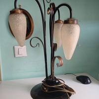 Lampada da tavolo ottonata