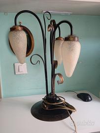 Lampada da tavolo ottonata