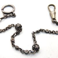 Splendida catenella orologio argento Art Nouveau