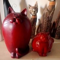 Soprammobili du gatti in porcellana