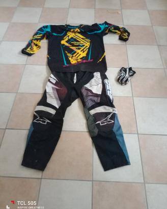 COMPLETO MOTOCROSS AXO + GUANTI 