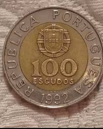 moneta da 100 escudos 1992 Portogallo 
