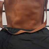 borsa pelle orciani ,tracolla 