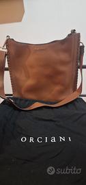 borsa pelle orciani ,tracolla 