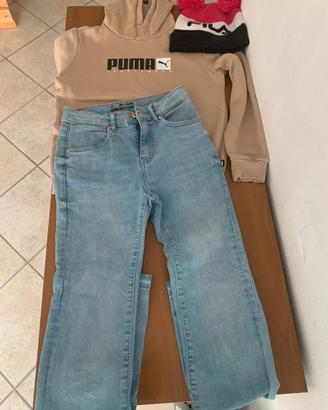 Completino Sportivo: Felpa PUMA + Jeans GUESS