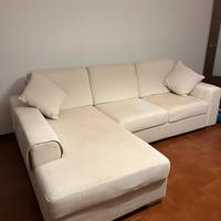 Divano angolare ecrù 2,50 x 1,80 chaise longue