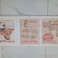 3 pagine pubblicitarie vintage americane