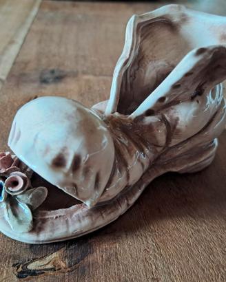 Scarpone Capodimonte in ceramica con fiori