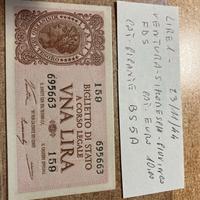Banconota da lire 1 del 23/11/44 in FDS