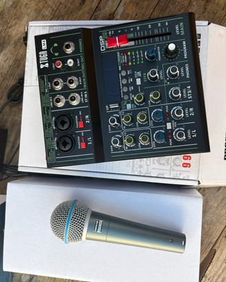 Mixer bluetooth con effetti + shure beta 58A